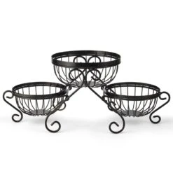 Scroll Set Of 3 Fruit Storage Baskets