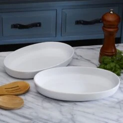 Burrito Set Of 2 Oval Serve Bowls -Kitchen Supplies Shop set of 2 appetizer size white burrito bowls 5290210 3