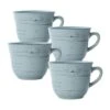 Trellis Coastal Teal Set Of 4 Mugs 2 Trellis Coastal Teal Set Of 4 Mugs -Kitchen Supplies Shop trellis coastal teal set of 4 mugs K45268902 1