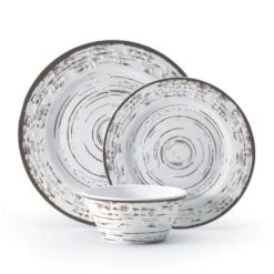 Trellis White 12 Piece Outdoor Melamine Dinnerware Set, Service For 4 19 Trellis White 12 Piece Outdoor Melamine Dinnerware Set, Service For 4 -Kitchen Supplies Shop trellis white 12 piece melamine dinnerware set service for 4 5302581 9