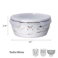 Trellis White Storage Bowl With Lid 7 Trellis White Storage Bowl With Lid -Kitchen Supplies Shop trellis white storage bowl with lid 5287937 3