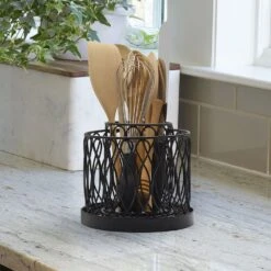 Twist Loop Rotating 2 Tier Utensil Holder -Kitchen Supplies Shop twist loop rotating 2 tier utensil holder 5289429 3