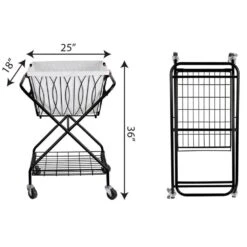 Verona Laundry Cart With Removable Basket -Kitchen Supplies Shop verona laundry cart with removable basket black 5273959 9 e00aab46 a1ea 4793 aaaa e6147695e992