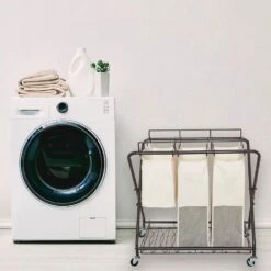 Verona Laundry Hamper And Sorter Cart -Kitchen Supplies Shop verona laundry hamper and sorter cart 5276990 2