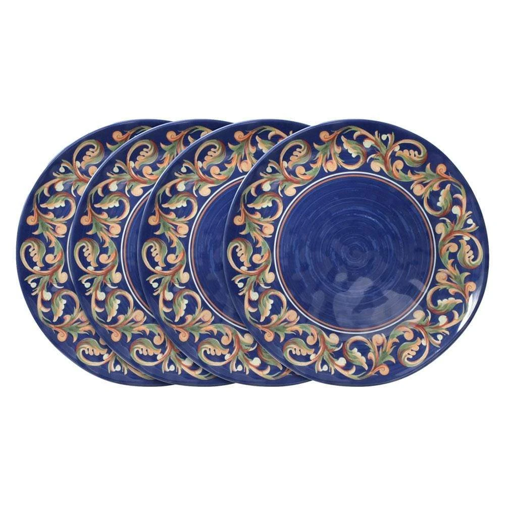Villa Della Luna® Set Of 4 Outdoor Melamine Dinner Plates 3 Villa Della Luna® Set Of 4 Outdoor Melamine Dinner Plates