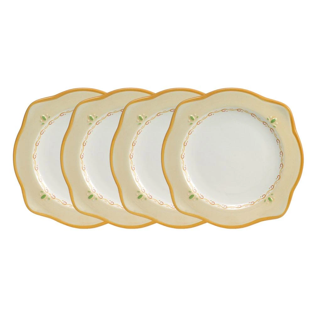 Villa Della Luna® Set Of 4 Scalloped Salad Plates 3 Villa Della Luna® Set Of 4 Scalloped Salad Plates