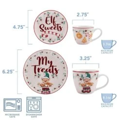 Winterberry® 4 Piece Elf Cookie Plate And Mug Gift Set -Kitchen Supplies Shop winterberry 4 piece elf plate and mug set 5285702 8