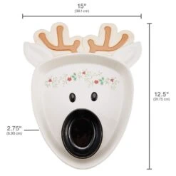 Winterberry® Reindeer Chip And Dip Platter -Kitchen Supplies Shop winterberry reindeer chip and dip 5286196 5