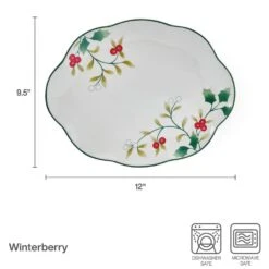 Winterberry® Set Of 2 Holly Serving Platters -Kitchen Supplies Shop winterberry set of 2 holly serving platters 5295772 5
