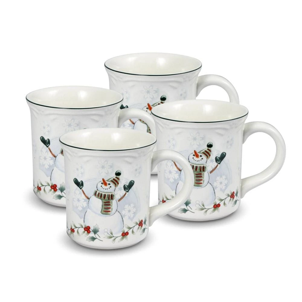 Winterberry® Set Of 4 Snowman Mugs 3 Winterberry® Set Of 4 Snowman Mugs