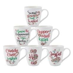 Winterberry® Set Of 6 Sentiment Mugs -Kitchen Supplies Shop winterberry set of 6 mugs 5285701 4