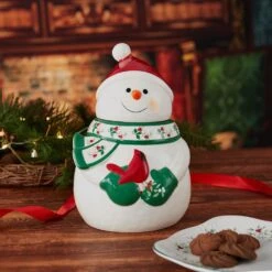 Kitchen Supplies Shop 19 Kitchen Supplies Shop -Kitchen Supplies Shop winterberry snowman with cardinal cookie jar 5286206 2
